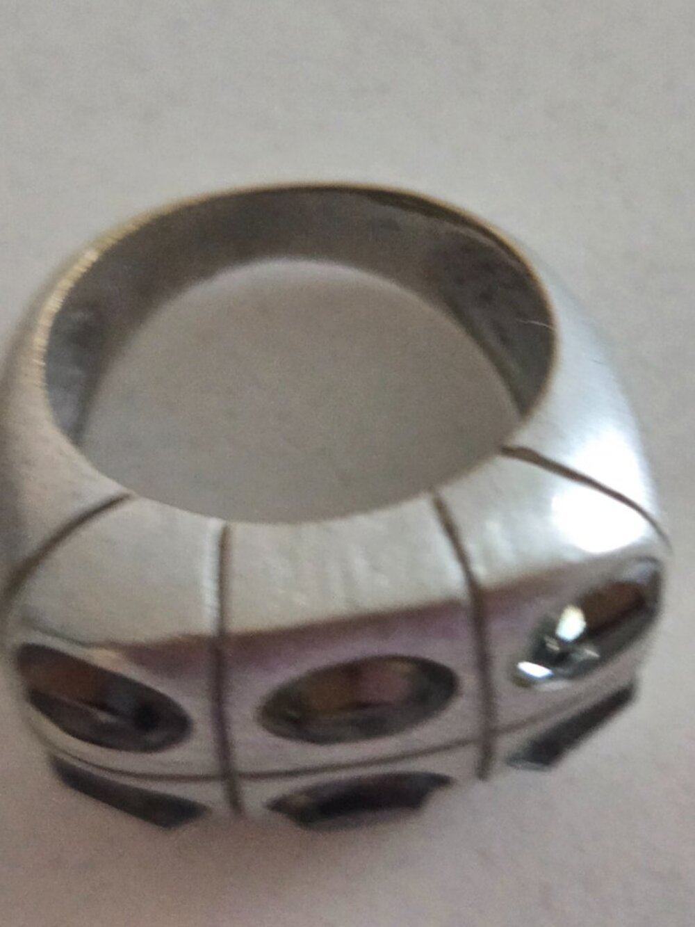 Designer Mixed Metal & Crystal Ring - Picture 4 of 7